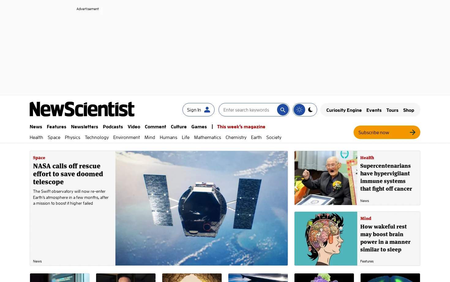 New Scientist 页面快照